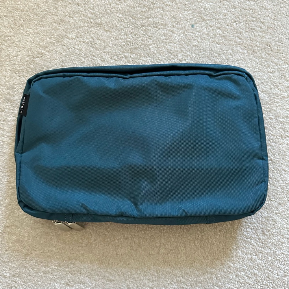 West Elm Teal Toiletry Travel Bag, New with tags